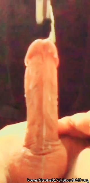 Wife likes taking underside views when she jerks it! She likes it dripping down