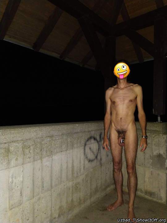 Naked outside