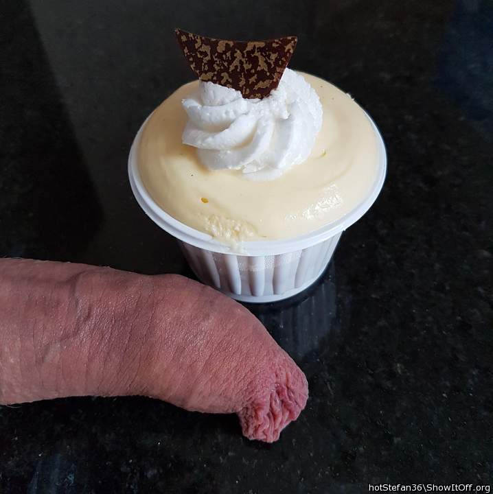 Very nice...I love cock pics with food !  