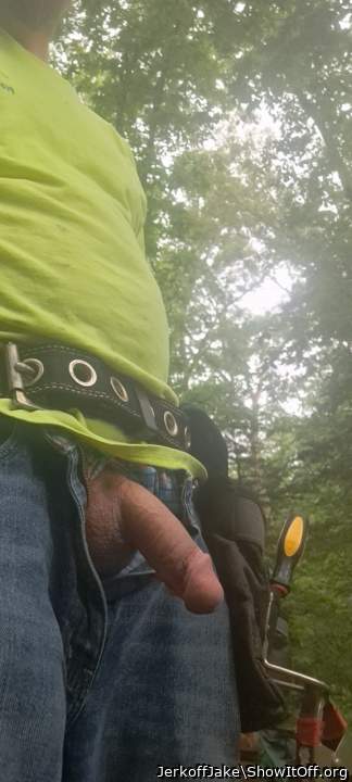 Cock n balls in the woods