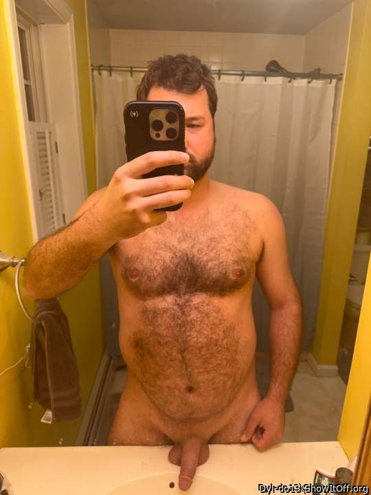 Plopping my soft meat out on the sink top