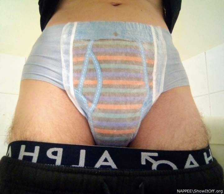 My Huggies Striped Pull Up!...