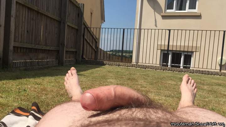 Last sun of the year - I keep getting hard when I sunbathe!