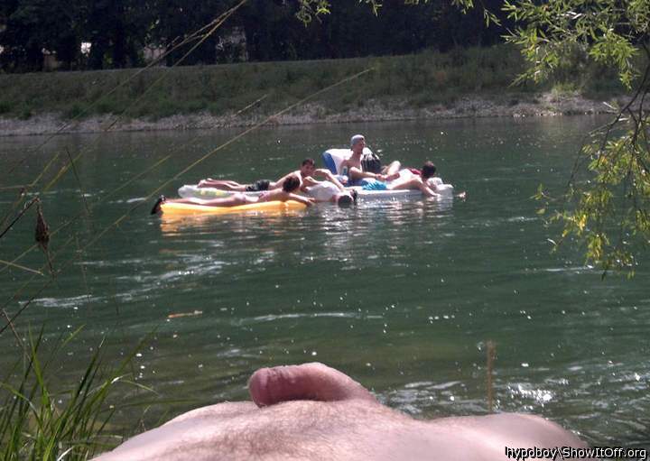 One of the guys was staring at my dick like crazy... hehehe