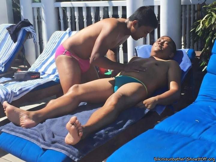 Sunbathing in Belvedere Castle House for Men.