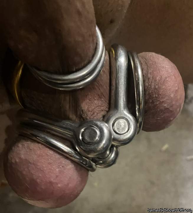 Got my balls spread far..