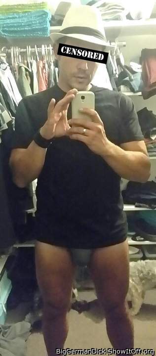 Home again, after a party in a friends garden. Still horny.