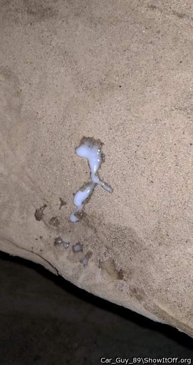 Cum on the cliff