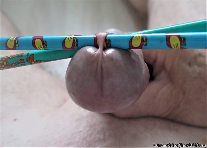 Pencil wank 5of5 - see my page for others and video