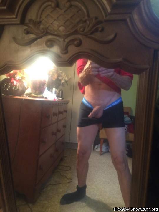Delicious thighs, delicious dick, and I'm sure it doesn't en