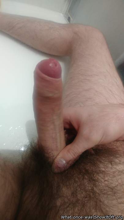 Rock hard in the shower