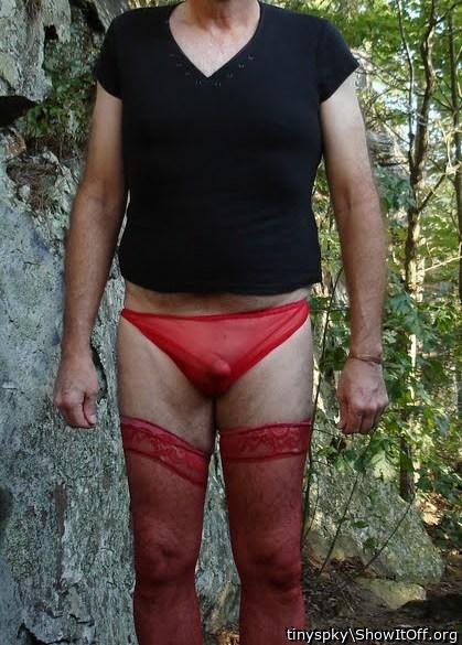 Sissy hiking dressed fem, no skirt