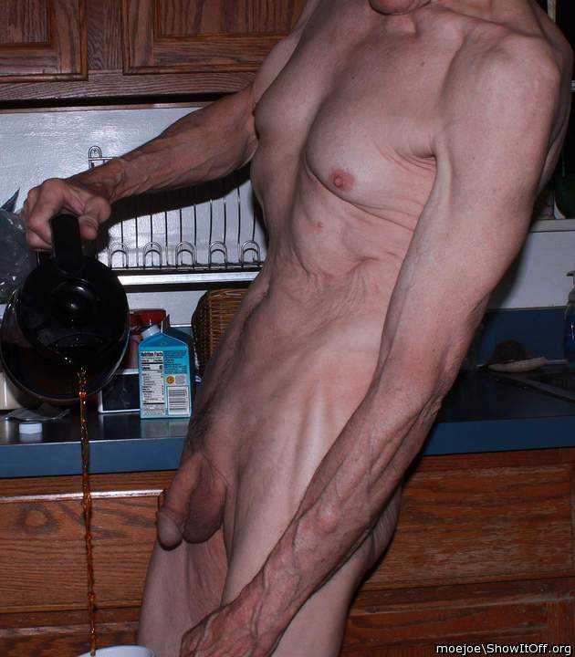 Naked Men Drinking Coffee Club