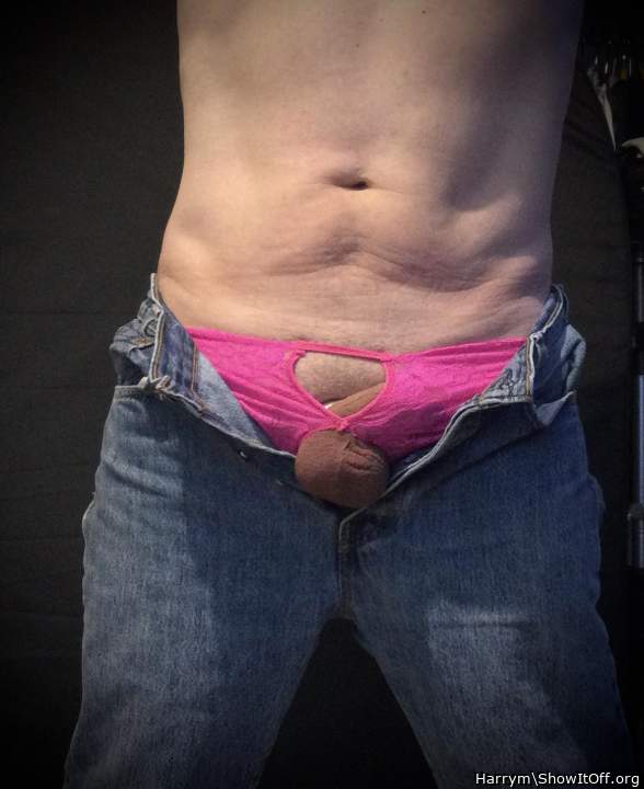Panties under jeans