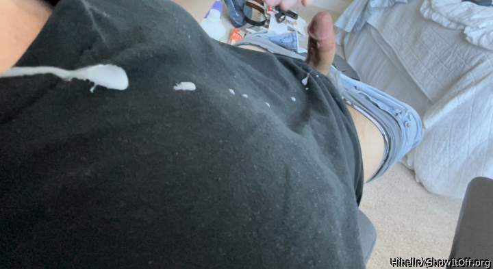 Wow thats a long cum shot!! 