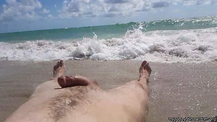 i love the ocean taking good care of my dick...