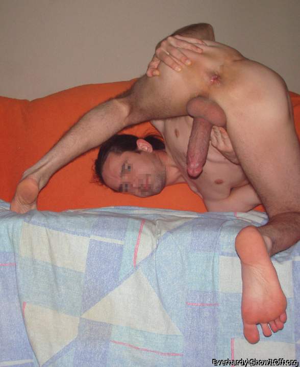 My shaved ass and hard cock
