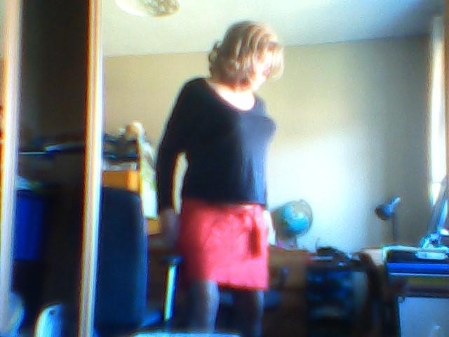 Me getting a hard on under my skirt