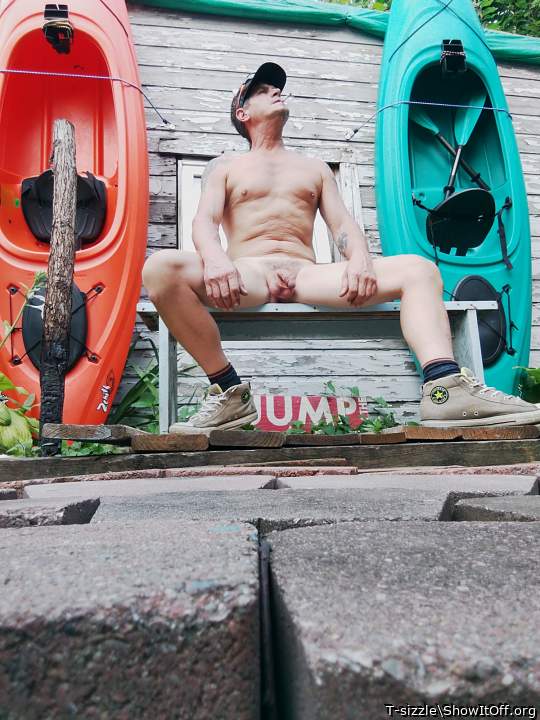 Enjoying every opportunity to be naked in my new secluded backyard!&#10084;