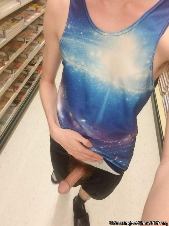 Exposing my cock at a store