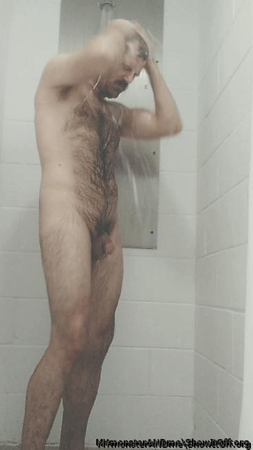 In the shower