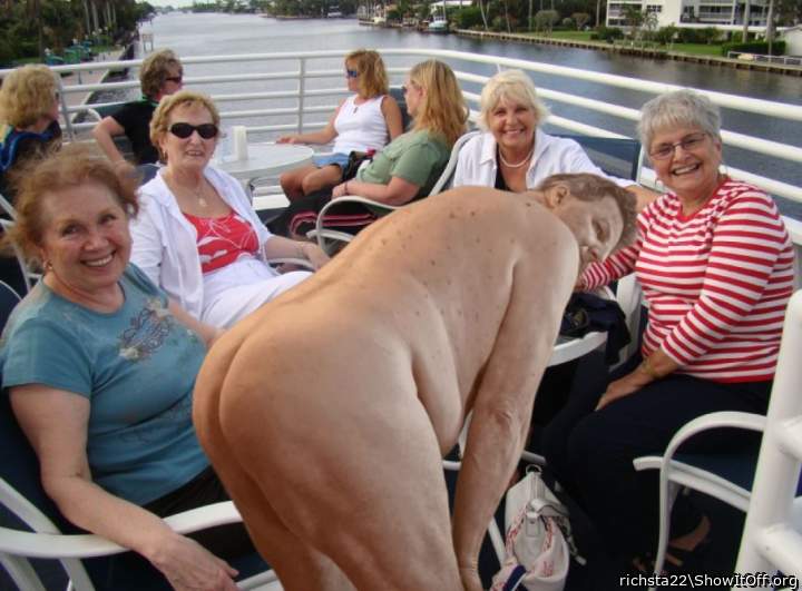 Embarrassed in front of wife's friends.