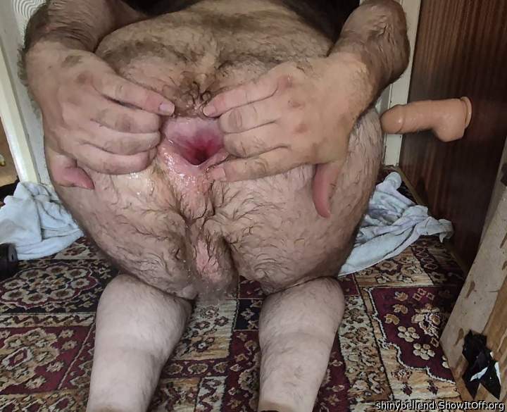 Three Inch Thick Toy Opening My Bum Hole Up Nicely