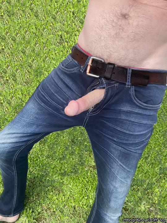 having fun in the backyard
