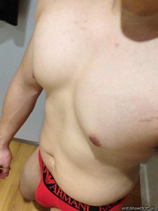This pic is awesome!!!! Nice big chest and bulge. Awesome re