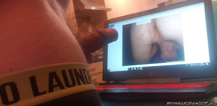 Love for you to be behind me with that rock hard cock.   