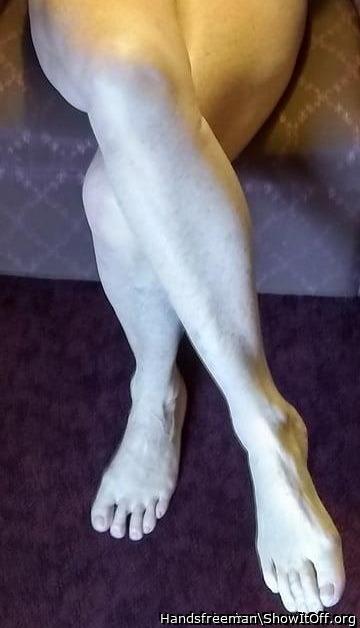 You can uncross my legs if you want to.