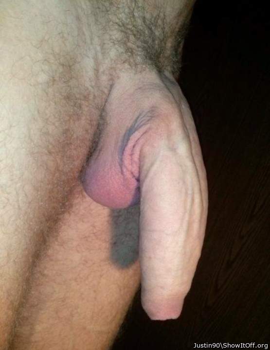 Semi hard uncut big dick