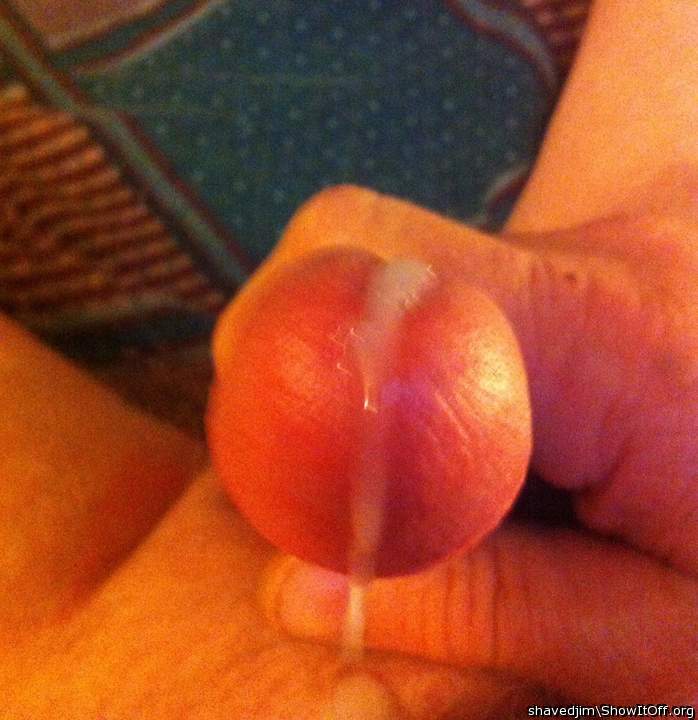 Succulent smooth cum covered penis!  Looks sooooo tasty!!!! 