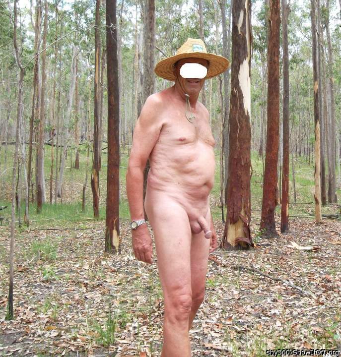 nude in forest