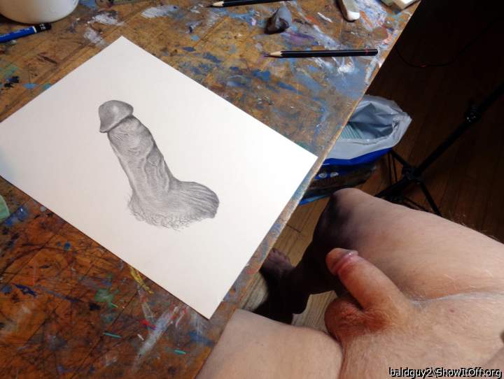 Artist at work.