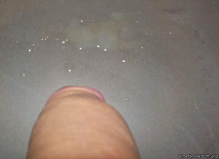 cum on the floor from my dick's POV