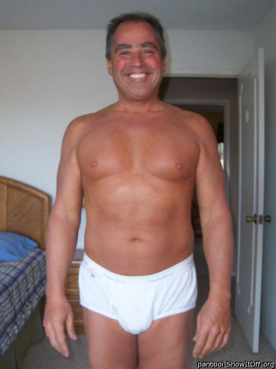 me in white briefs