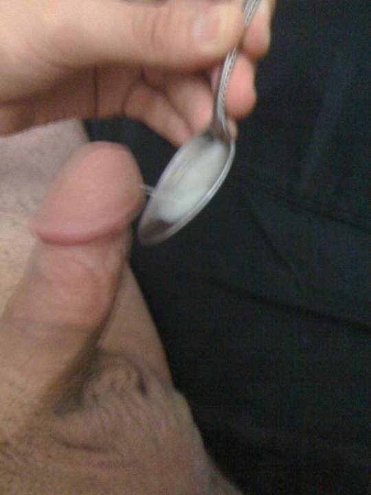 cum on a spoon... anyone???