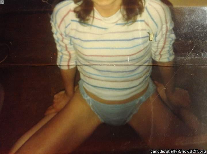 Blue striped  shirt n blue panties