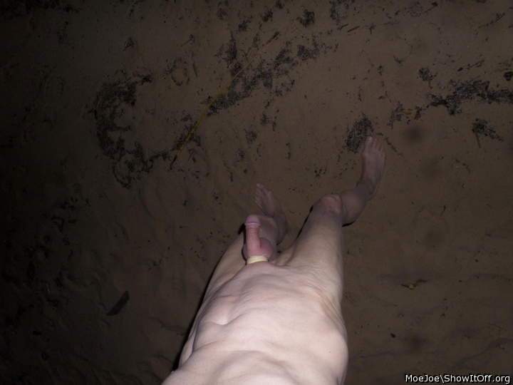 Early morning naked beach walk