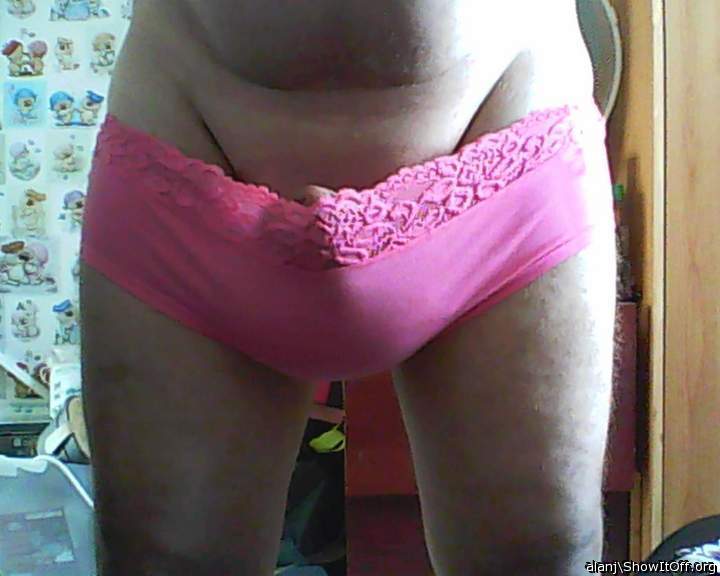 Love your cock in panties!  