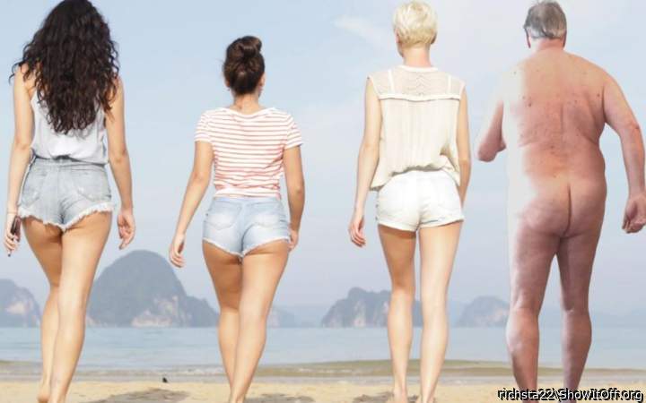 A walk on the beach with friends