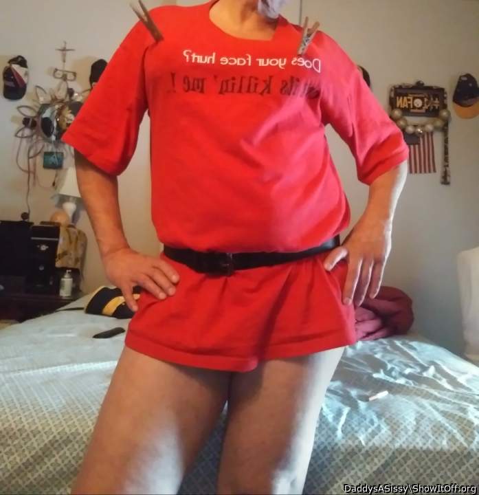 My. Self made out fit. I love wearing.  Women shit only I wear it betta then thm