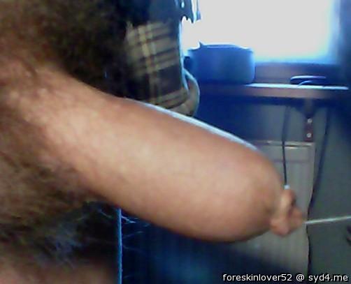 Foreskin pissing is fun!  