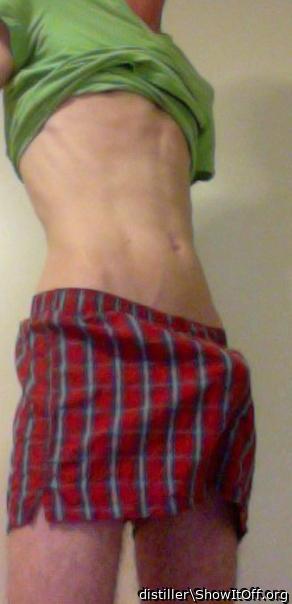 I like your abs, your bulge, and those cute boxers, but you 