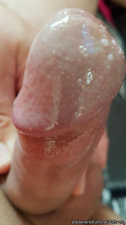 Huge wet cock and head