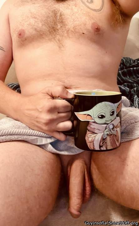 Big morning softy with coffee