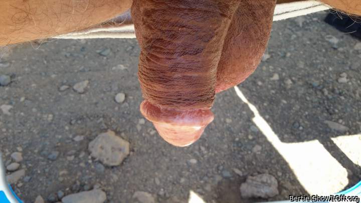 Outdoors tanning.
