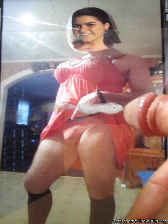 Wow she is beautiful.  Nice to see your cock head out coveri