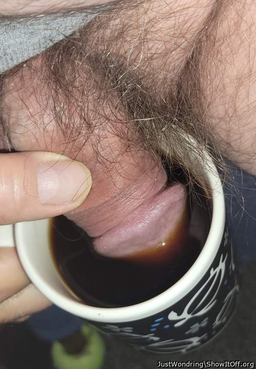 Ow! That's hot! *Swishing it around* Ow! Ow! Ow! ...